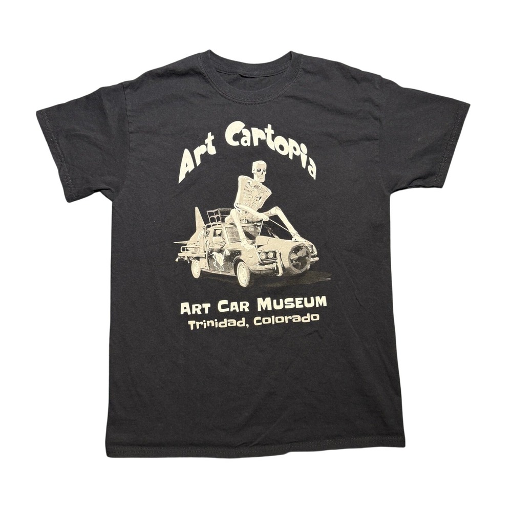 Art Cartopia Art Car Museum Trinidad Colorado Skeleton Graphic T-Shirt Black M